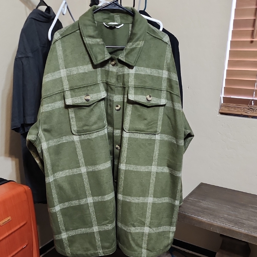 Green Plaid Men's Jacket